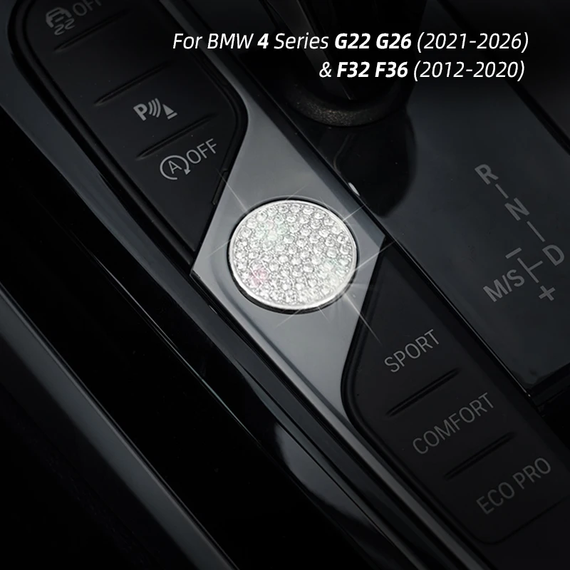 For BMW 4 Series F32 F36 G26 G22 Luxury Crystal Diamond Car Interior Accessories Kit Trim Sticker Car Styling view 4