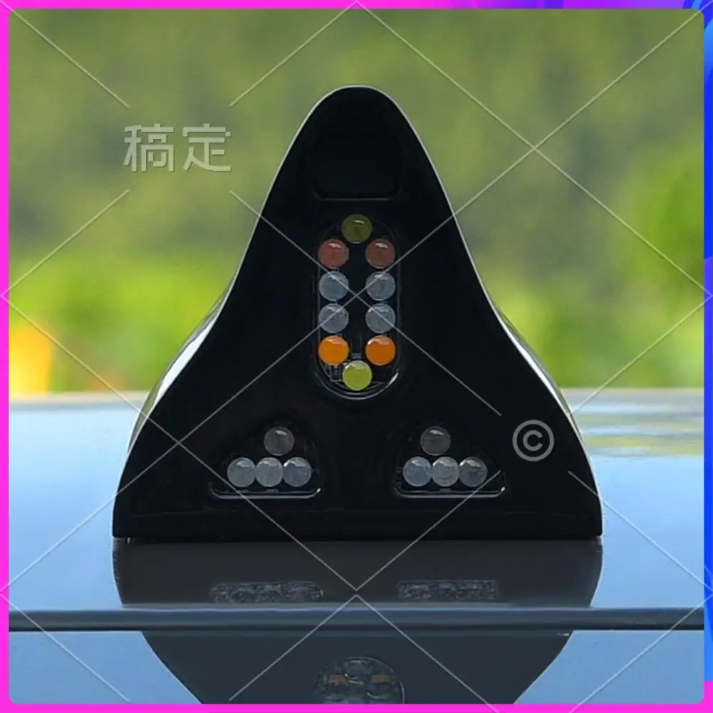

AR-Solar Magnetic Car Antenna Anti Collision Light Fin Roof Tail Flashing LED Car Warning Lights Remote Control Black Replacemen