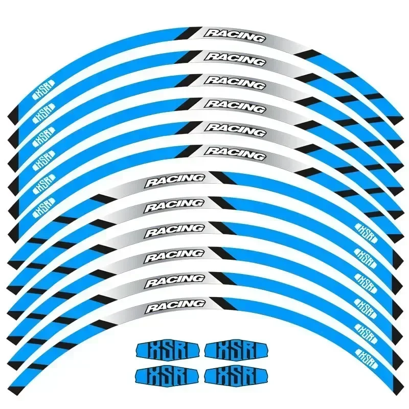 Para Yamaha XSR 125 155 700 900 Piezas de motor Rueda de contorno Decoración Calcomanía Etiqueta - B