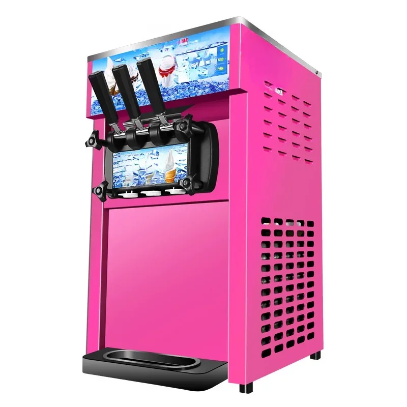 Automated 3 Flavors Yogurt Ice Cream Making Commercial Soft Serve Ice Cream Machine For Business