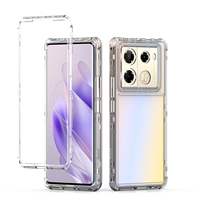 3 in 1 Rugged Armor Shockproof Case For Infinix Note 40Pro Plus GT 20 Pro Hard Plastic Frame Transparent TPU Back Cover Fundas