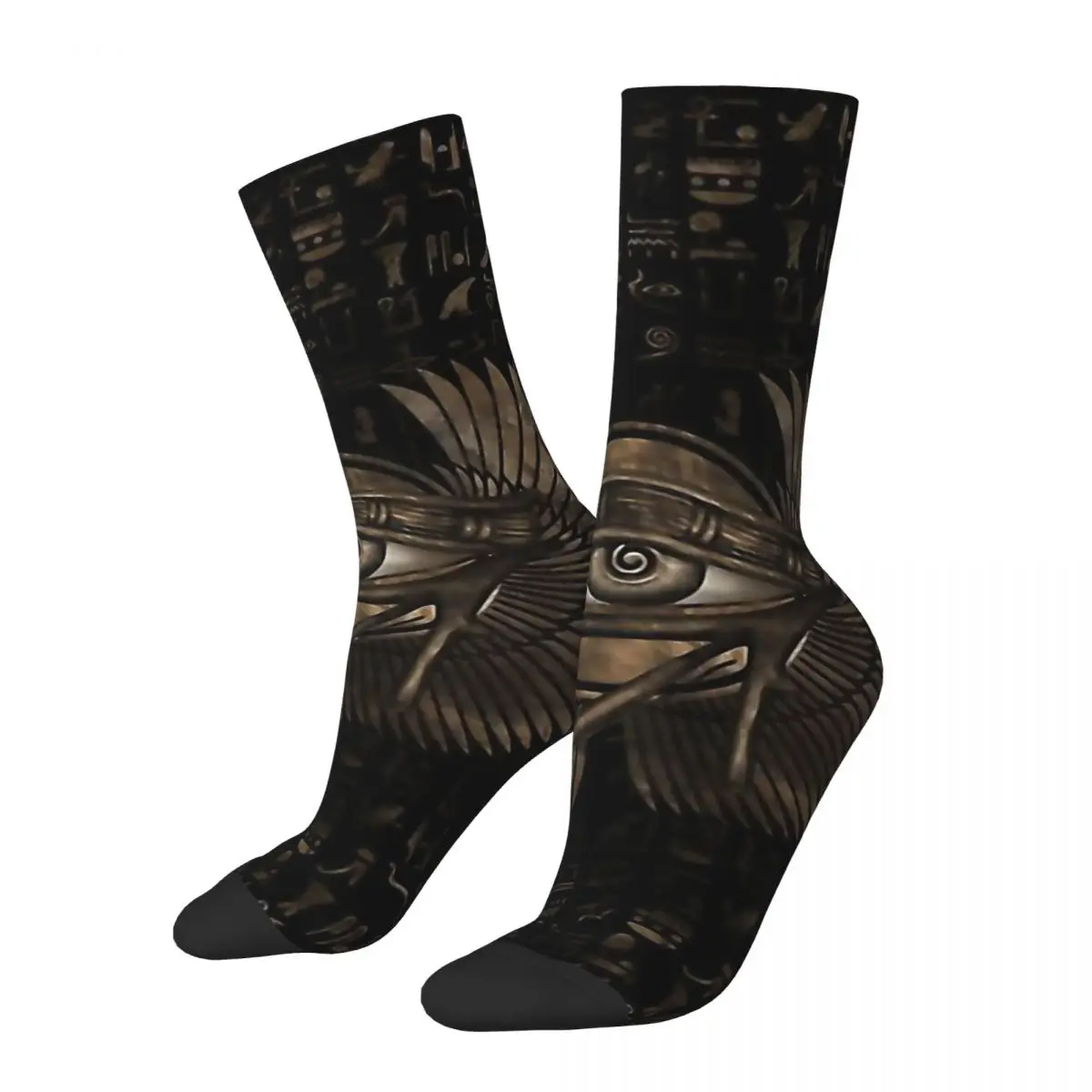 Egyptian Mythology Eye Of Horus Wadjet Vintage Gold Men Women Socks Outdoor Novelty Spring Summer Autumn Winter Stockings Gift