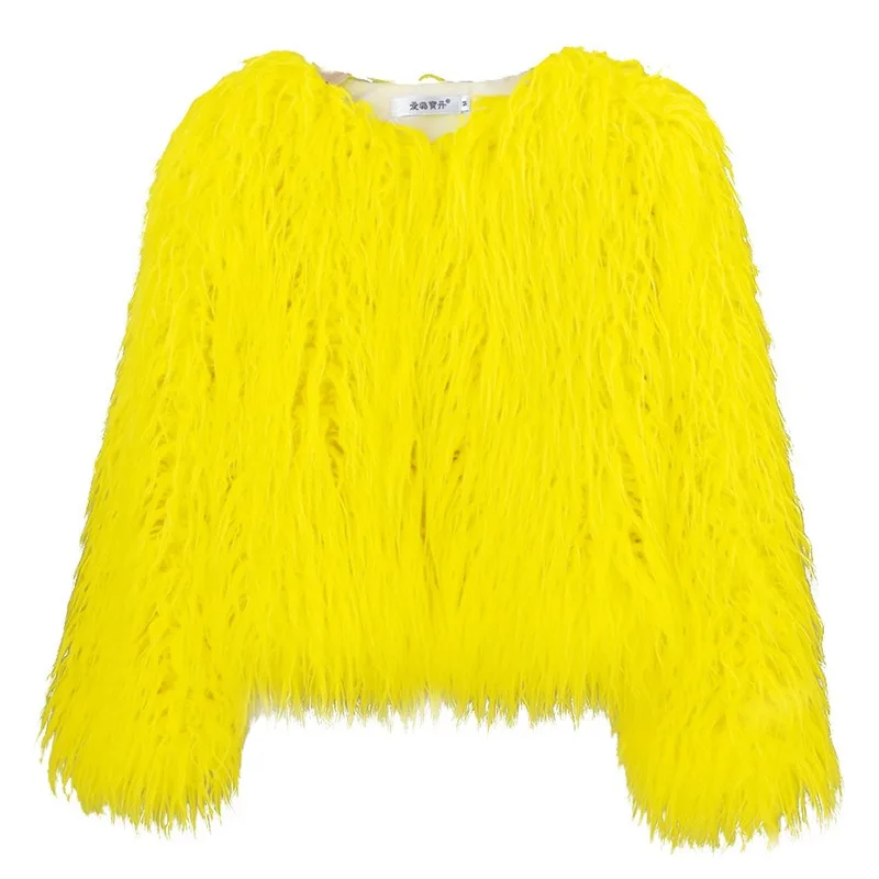 Foreign Trade Supply Imitation Fur Jacket Korean Version Solid Color Beach Sheep Hair Women's Short Jacket Manufacturer Direct