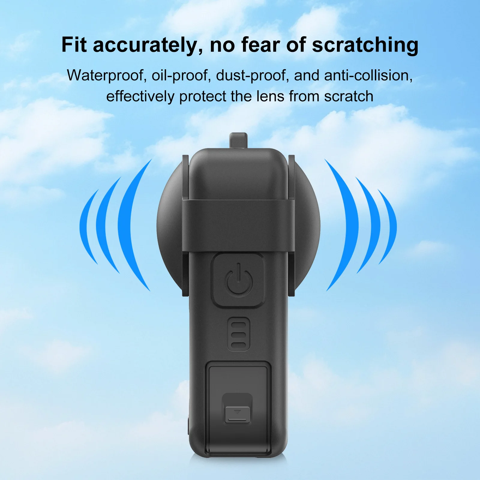 Silicone Protective Case Anti-scratch Shockproof Protector Cover Lens Guard Cover with Lanyard For DJI OSMO 360 Action Camera