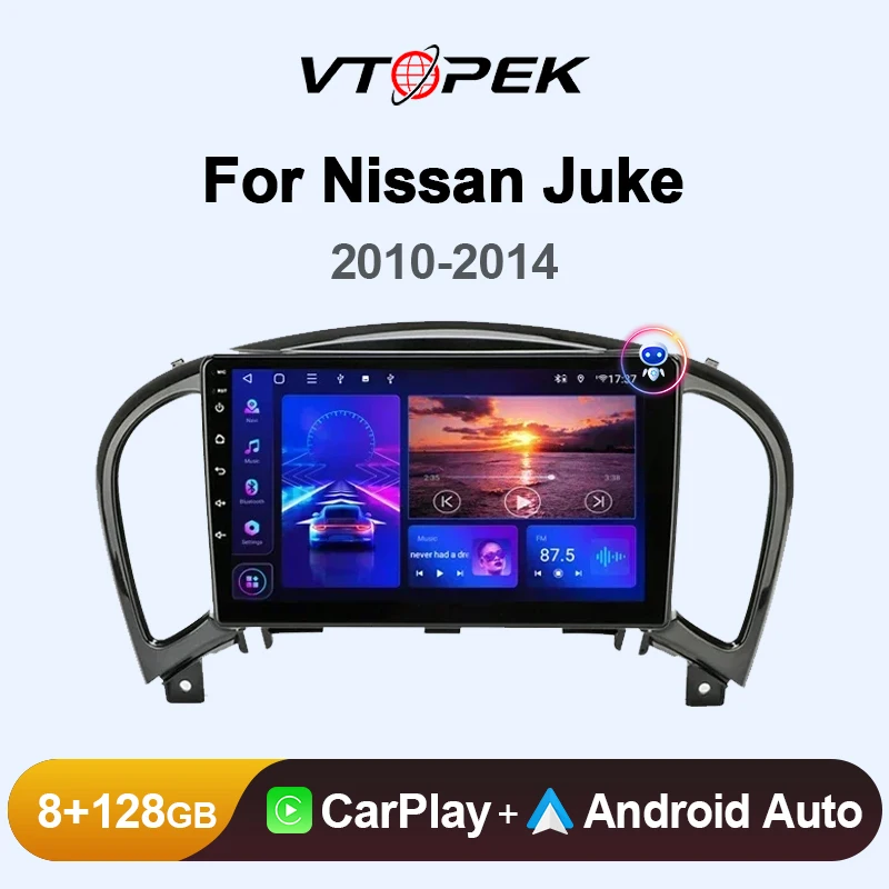 

Vtopek 9" 4G Carplay 2din Android 12.0 Car Radio Multimedia Video Player GPS Navigation For Nissan Juke YF15 2010-2014 Head Unit