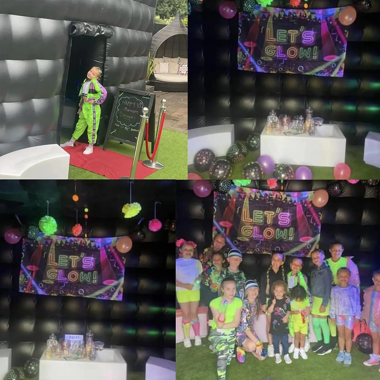 Stock 20/26FT Disco Black House Cube Blow Up Tent Inflatable Nightclub Portable Inflatable Party Tent With Blower For Party