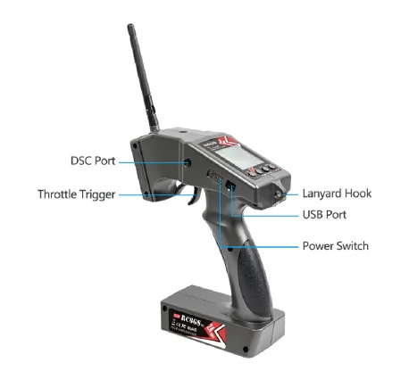 Radiolink RC6GS V3 2,4 G 7-Kanal-RC-Funksender und Gyro-Empfänger R7FG Neue verbesserte Fernbedienung für RC-Car-Boot