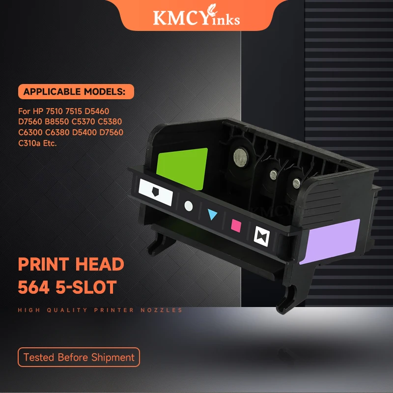 

Печатающая головка KMCYinks CN642A 564 564XL с 5 слотами для HP 7510 7515 D5460 D7560 B8550 C5370 C5380 C6300 C6380 D5400 D7560