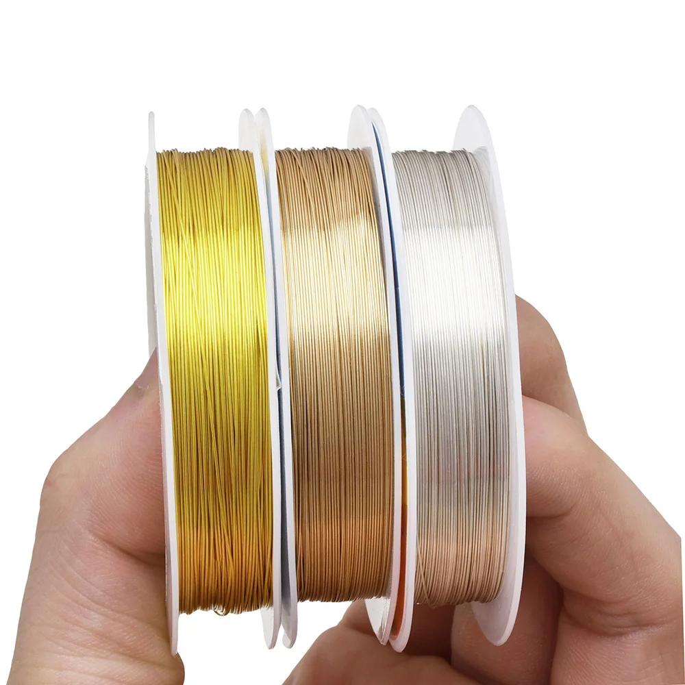 20m/Roll Jewelry Beading Wire For Jewelry Making Wire Wrapping, Floral, Metal Sculpting Wire DIY Crafts Wire 0.3/0.4mm