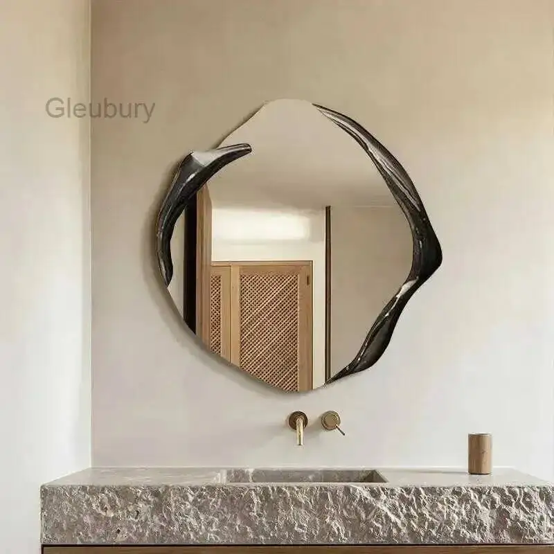 Mirror Standing Mirror Vintage Light Makeup Bedroom Wall Custom Wedding Mirrors For Room Aesthetic Home Espelho Decoration