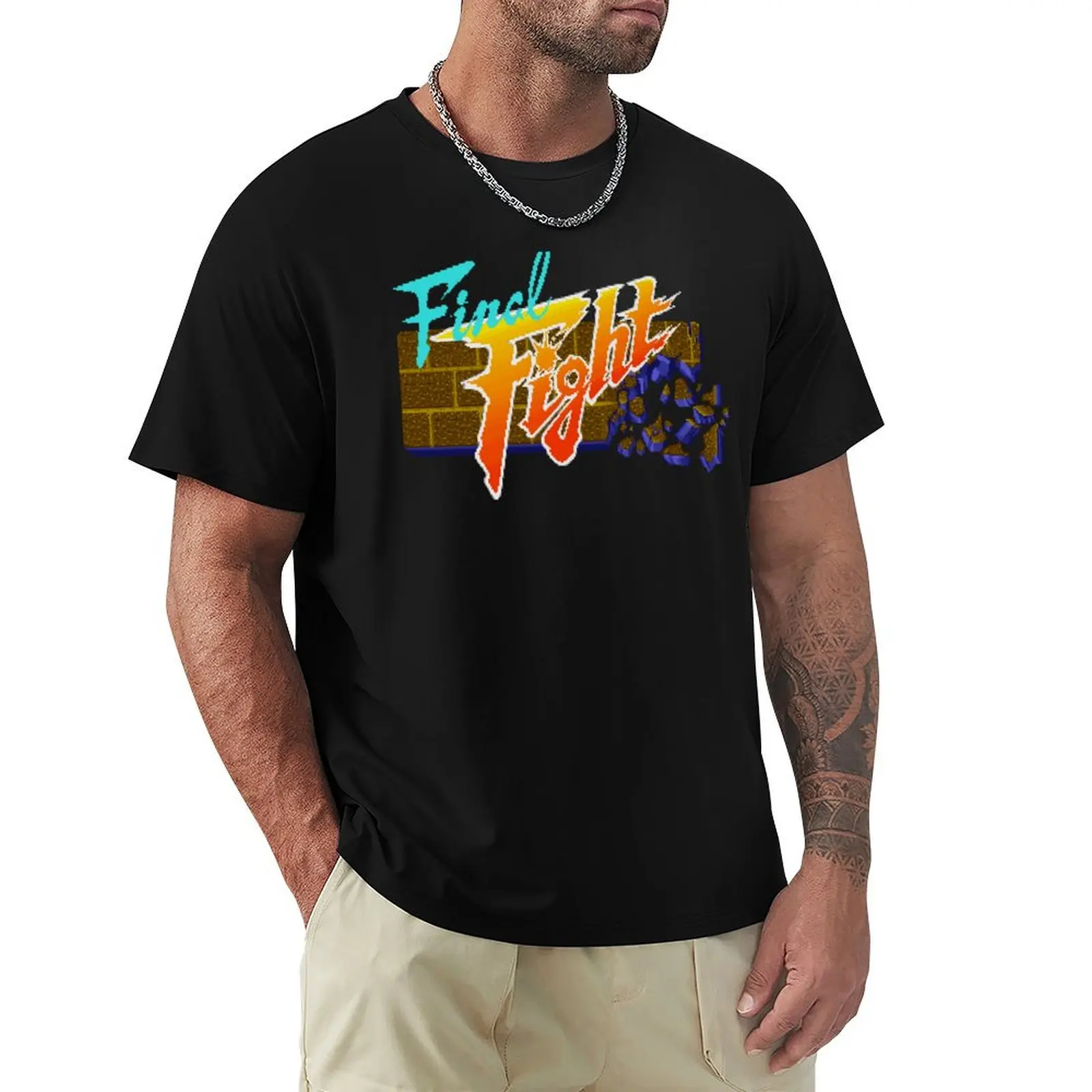 

Final Fight (SNES) Title Screen T-Shirt street wear man t shirt graphics animal prinfor boys mens vintage t shirts