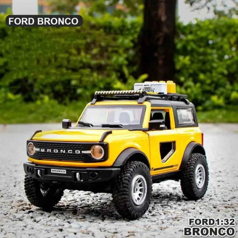 

1:32 Ford Bronco Lima Alloy Car Model Diecasts Metal Modified Off-road Vehicles Car Model Sound and Light Childrens Toy Gift