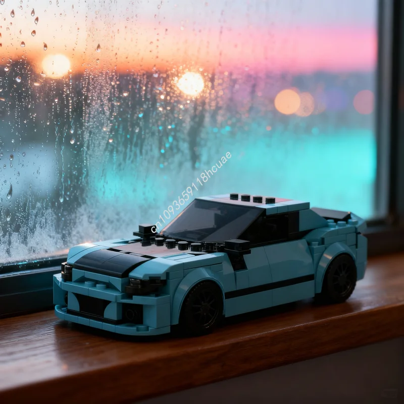 

304 детали MOC Ford Mustang ALT City Champions: Конструктор-модель, Архитектурная игрушка, Креативный рождественский подарок, Образовательная идея