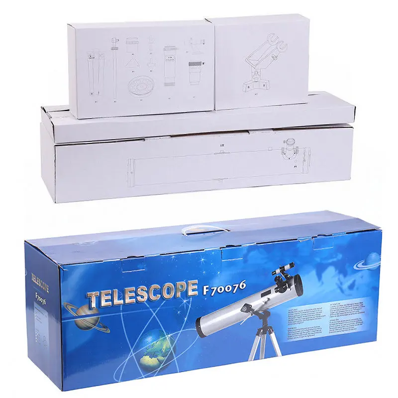F70076 350 Times Large Aperture Telescope Astronomic Professional Zooming Monocular Reflective Telescope For Space Observation