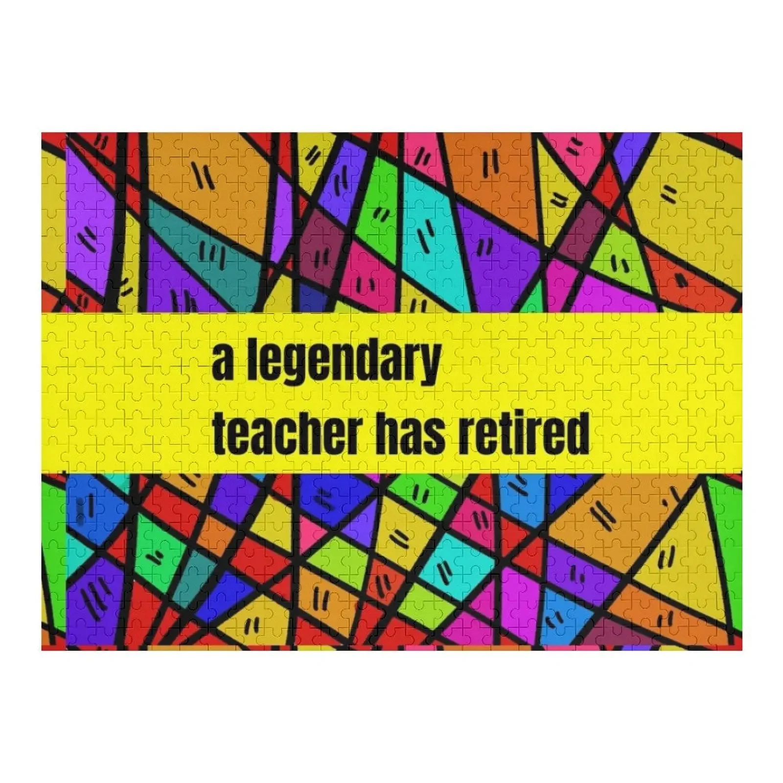 

a legendary teacher has retired Jigsaw Puzzle Christmas Toys Adult Wooden Custom Name Child Toy Puzzle