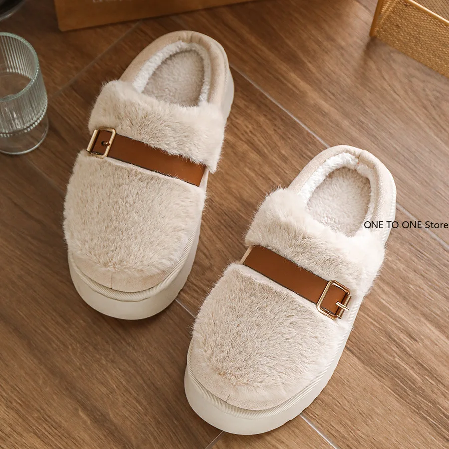 الجملة شبشب شتوي النساء الجلد المدبوغ إيفا وحيد رغوة الذاكرة الدافئة مشبك غرفة نوم أحذية مريحة عالية الجودة شبشب منزل #5