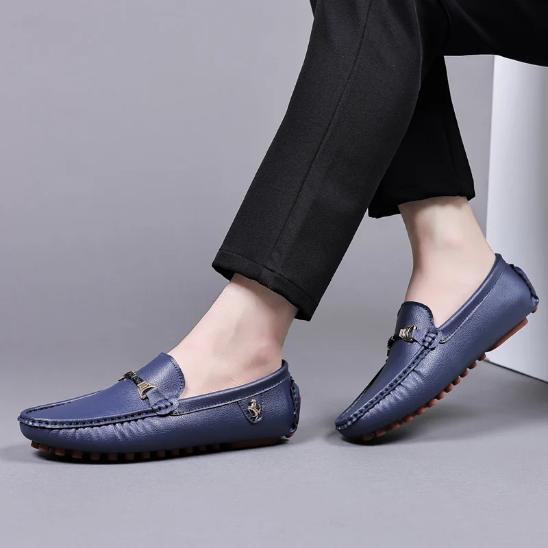 

Мужские лоферы YRZL из искусственной кожи, нескользящие, дышащие, повседневные туфли без застежек для прогулок, работы, офиса и вождения