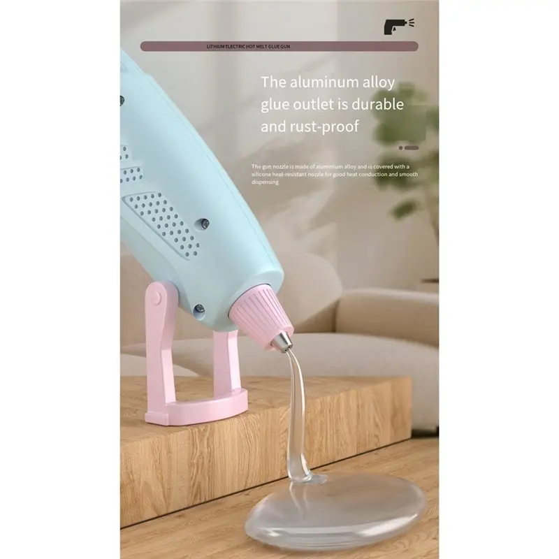 IALJ-Hot Silicone Machine Portable Cordless Hot Silicone Gun 3.7V Type-C Charging 2000Mah Kids DIY Crafts Tools