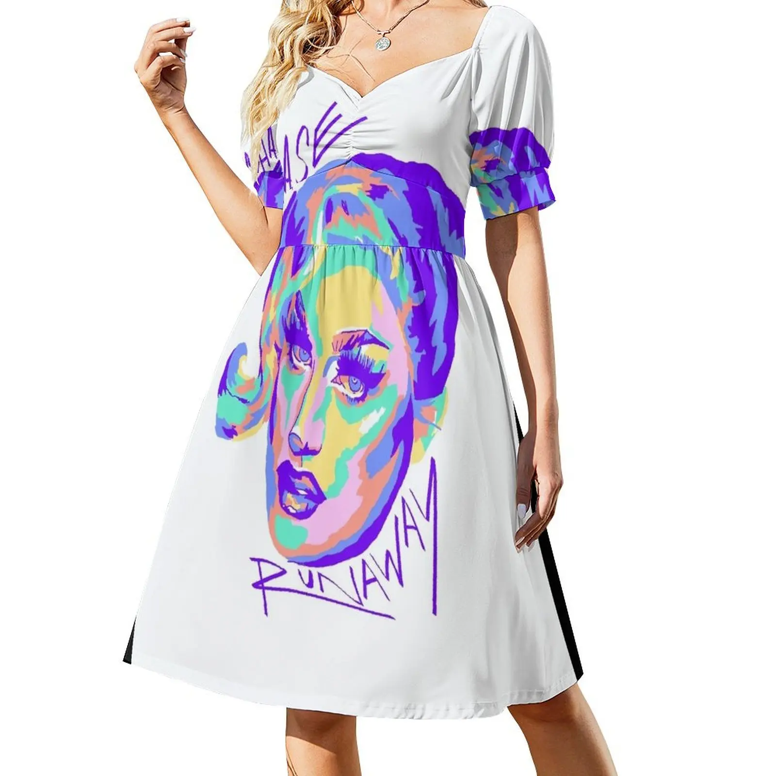 

CHASE RUNAWAY MERCH 007 Short-Sleeved Dress elegant dress women's elegant loose dresses