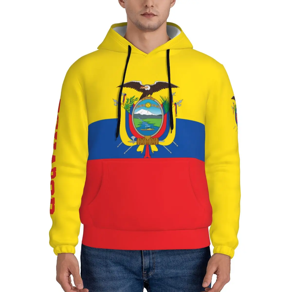 Ecuador 3D Country Flag Print Custom Name Number Men Soccer Sweatshirt Women Hip Hop Streetwear Tracksuit Clothing