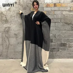 WINYI new winter coat Middle East kaftan Pleated dress elegant Africa Cardigan holiday cloak winter clothes women long down coat