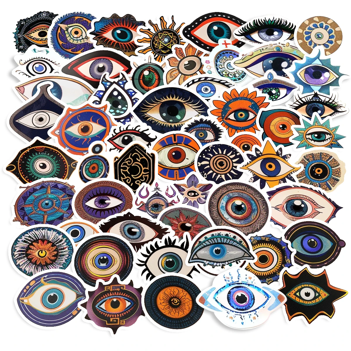 Evil Eye Fantasy Theme Sticker PVC Waterproof Self-Adhesive Decal
