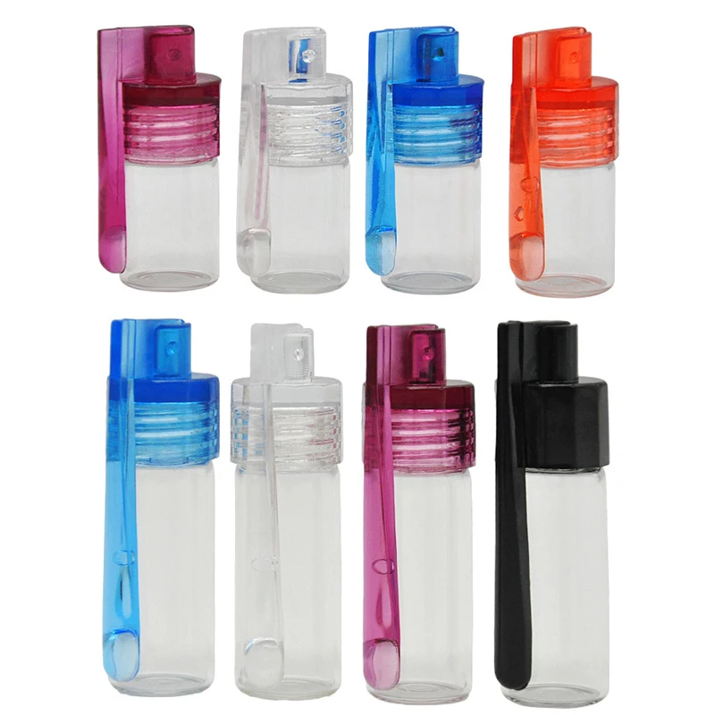 1Pc 36MM 51MM Glass Jar Storage Case with Spoon Glass Bottle Pill Case Container Home Accessories