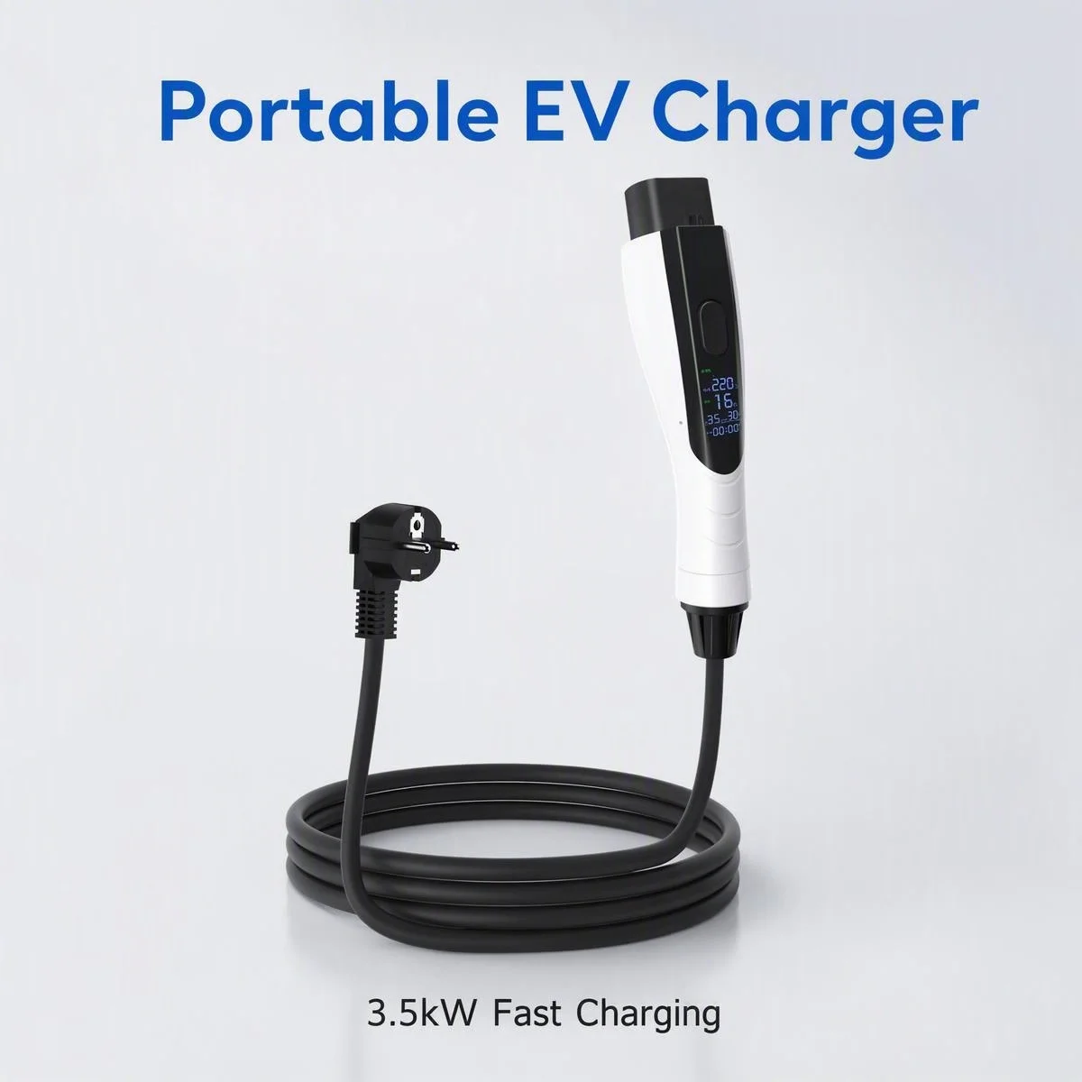 16A3.5kw Charging cable with Adjustable Current Plug and Play Portable EV Charger Station