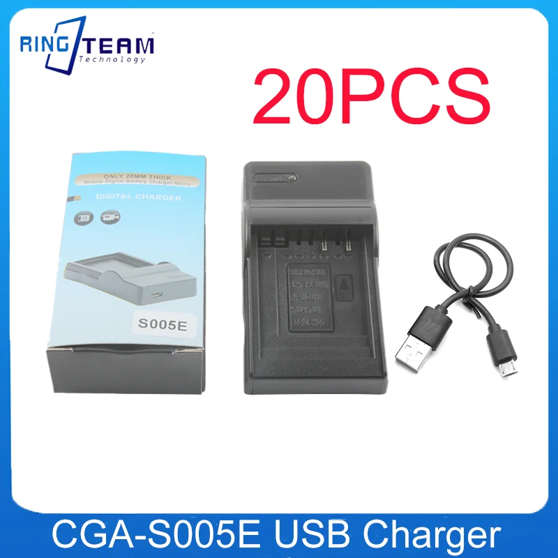 20PCS/LOTS CGA-S005 S005E USB Charger For Panasonic DMC-FS1 FS2 FX01 FX07 FX1 FX3 FX8 FX9 Camera Battery DMW-BCC12 K7004 FNP-50