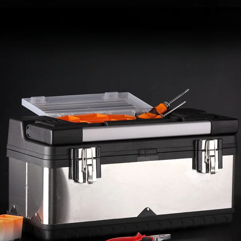 Stainless Tool Box Organizer Mechanic Work Tool Box Multi-purpose Waterproof Hard Carry Case Portable Case with Combination