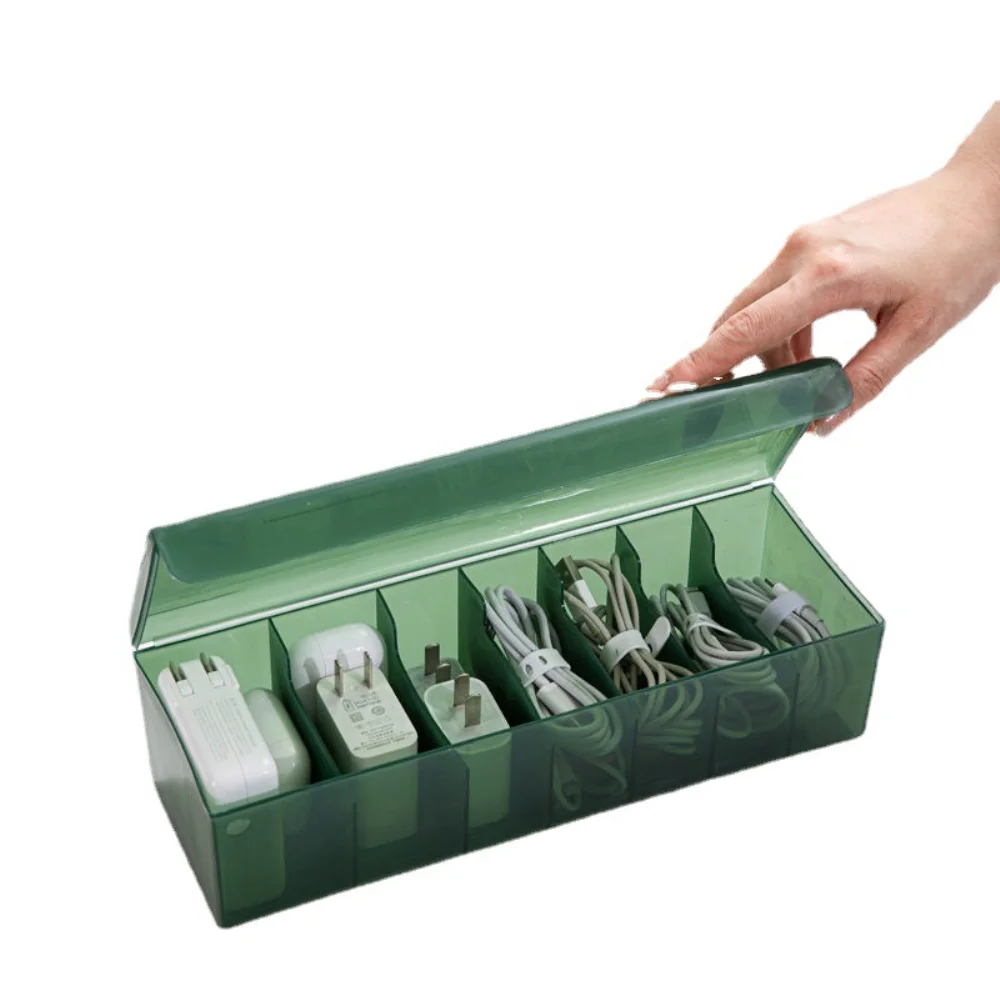 

Desktop Data Cable Storage Box, Plastic Data Line Storage Container, Mobile Phone Charger, Charging Line Case
