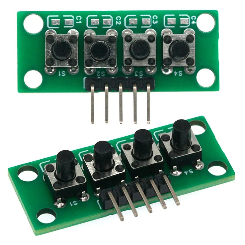 DIY Kit 1x4 4 Independent Key Button Keypad Keyboard Module Mcu for Arduino Student Class Design Graduation Project Experiment view 4
