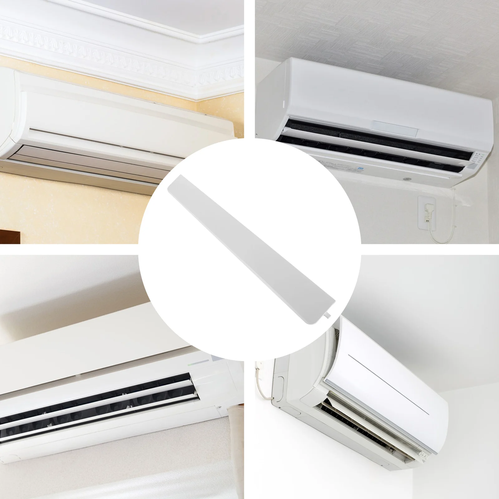 Déflecteur de vent pour climatiseur, plaque de guidage de ventilation réglable, panneaux latéraux, Kit de conduit de fenêtre de climatisation, accessoires