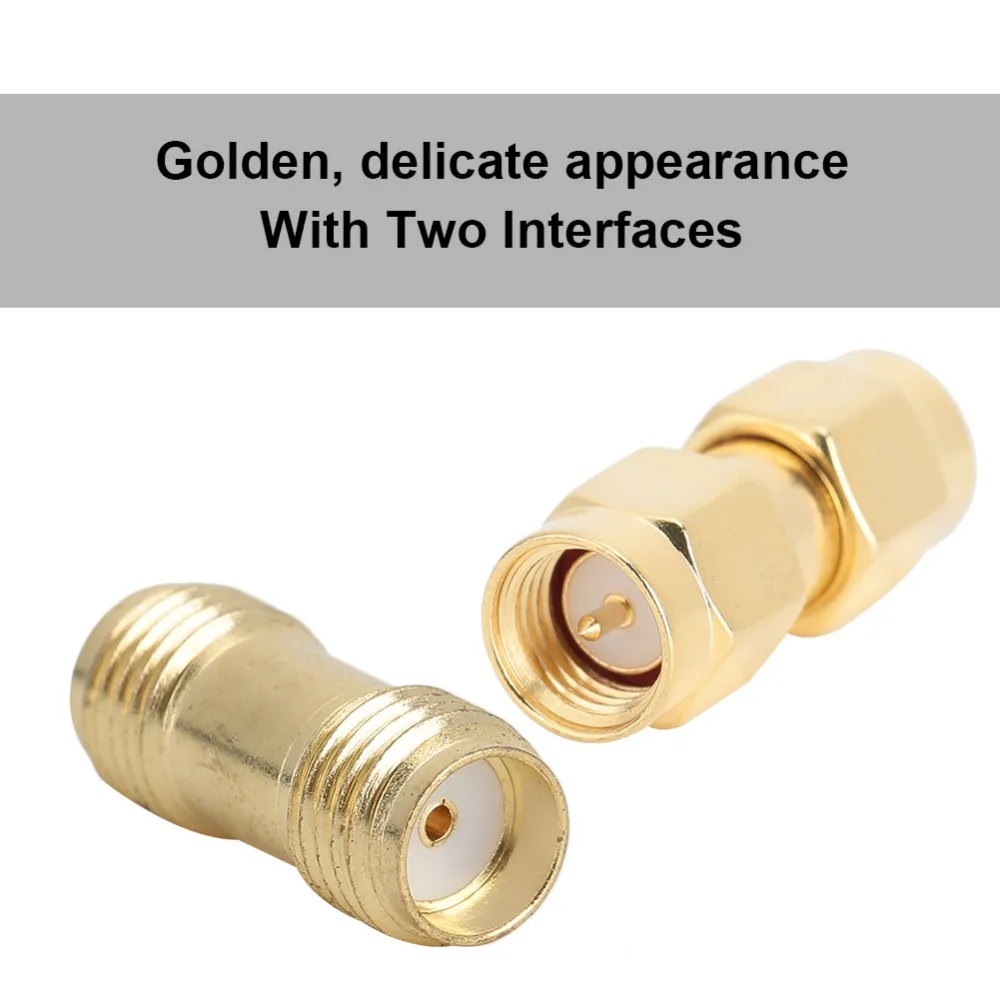 4PCS Golden 2PCS SMA Male to Male Adapter Male Female Connector Double Pass Connector Double Pass Adapter