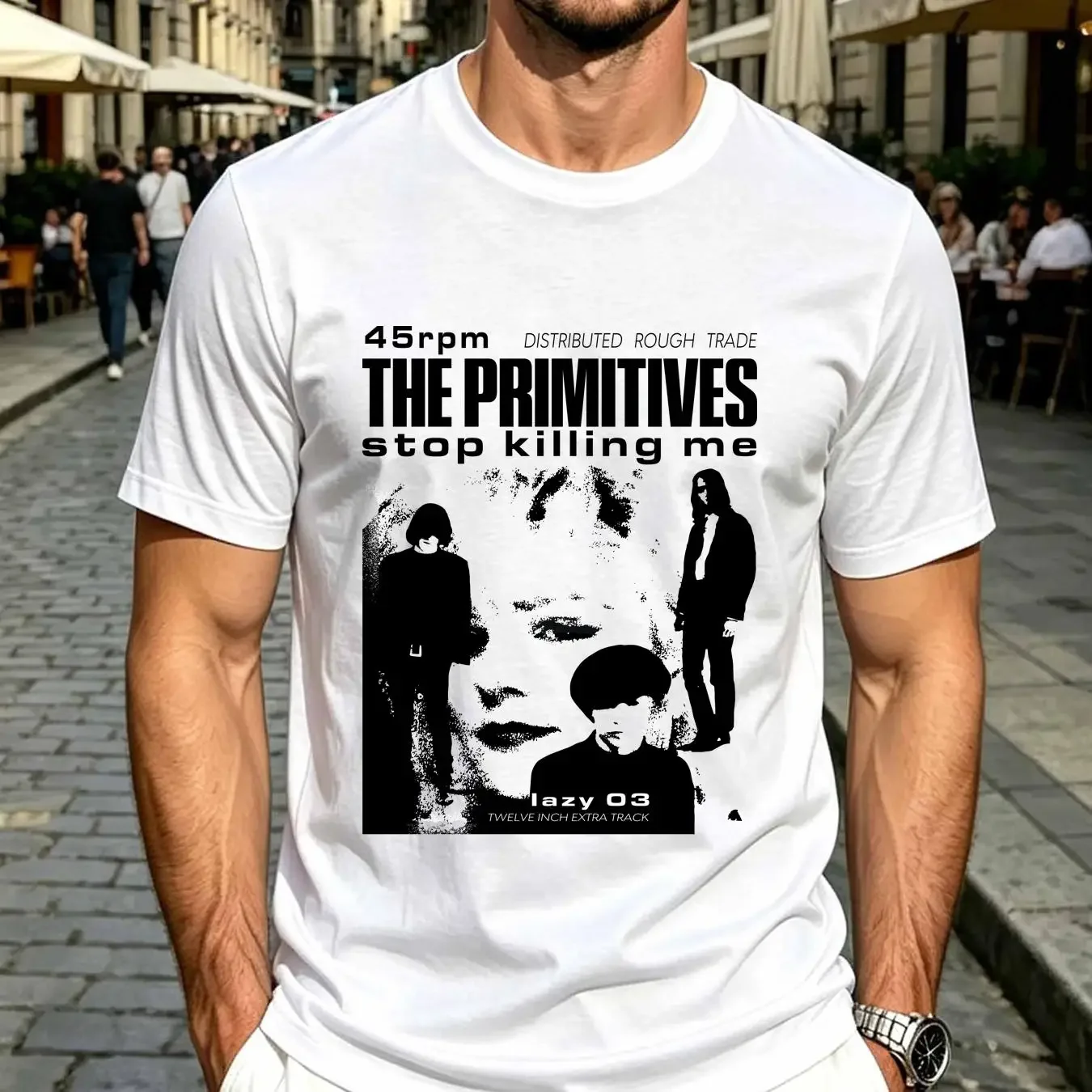 washed T Shirt Vintage THE PRIMITIVES Stop Killing Me 80s Tour Promo Original long or short sleeves vintage Washed Unisex