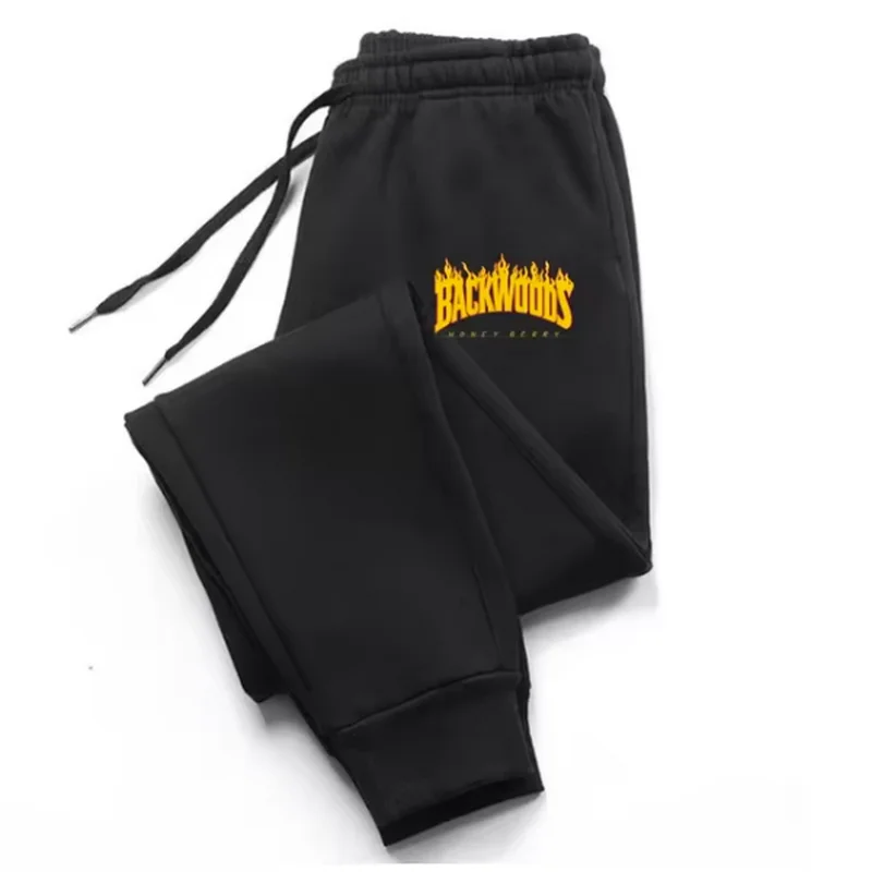 Pantaloni sportivi caldi invernali con stampa di lettere alla moda Pantaloni da jogging casual in peluche da uomo Pantaloni morbidi larghi alla moda maschile