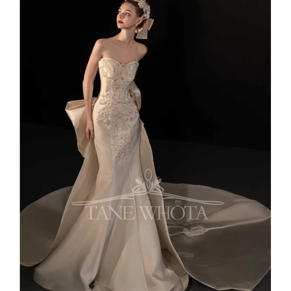 

Роскошное свадебное платье, настраиваемая милая съемная куртка с вышивкой и кристаллами, свадебное платье с бантом Trouwjurk