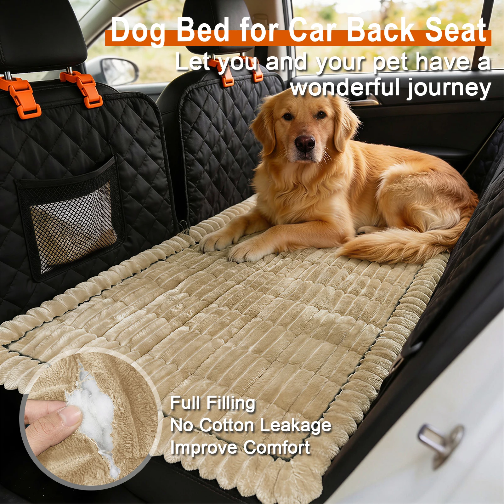 1pc Non-Slip Car Dog Mat Pet Car Seat Cushion Pad Anti-Bite Wearing Floor Liner Universal Protector for Sedans Trucks SUV