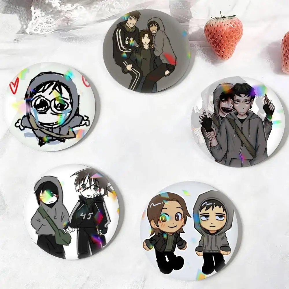 C-Creepypasta Horror J-Jeff the K-Killer  25mm 32mm 44mm 58mm 75mm Brooches Badges Pins for Accessories Gift