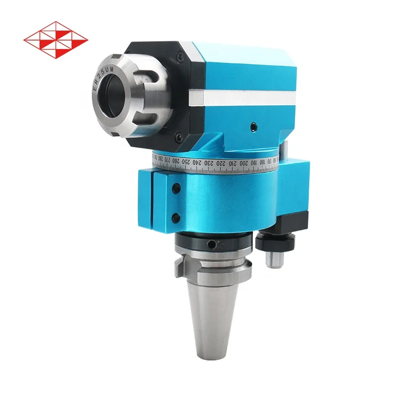 Machine Tools 90 degree angle head horizontal milling head SK/CAT/BT/KM/ISO/HSK30/40/50 ER11 ER16 ER20 angle head for cnc