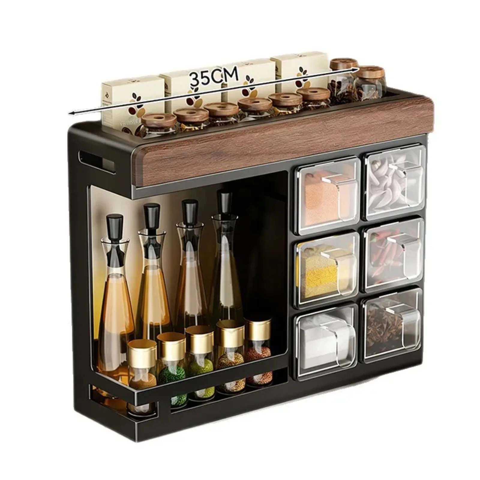 alnut-wood-spice-rack-wall-mounted-kitchen-organizer-with-jar-holder-space-saving-storage-unit-for-home-cooking-room