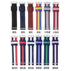 18mm 20mm 22mm  Fabric Nylon  Watchbands men and women sports  For DW Omega  Canvas Watch Strap accessories pin buckle