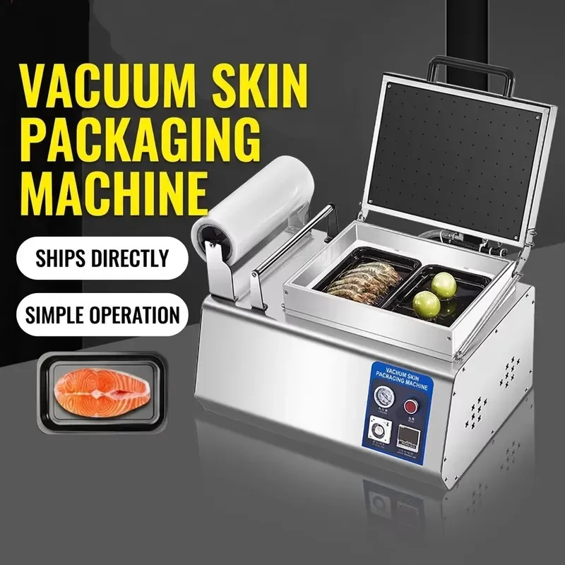 Food Vacuum Sealing Film Machine Commercial Use Semi-Automatic High-Accuracy Beef Salmon Seafood Shrimp Pork Fresh