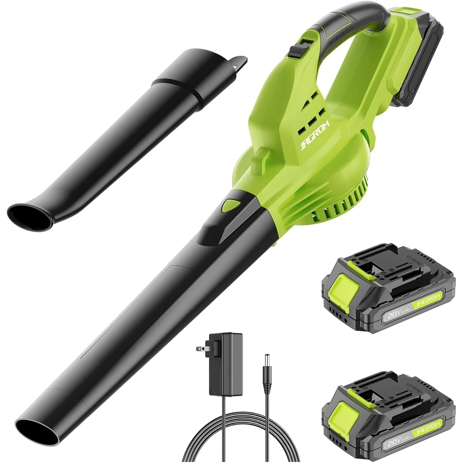 

Leaf Blower Cordless, 130MPH 180CFM High Speed Leaf Blower, 2 Tube, 20V Electric Leaf Cleaner, Lightweight Handheld Small Blower