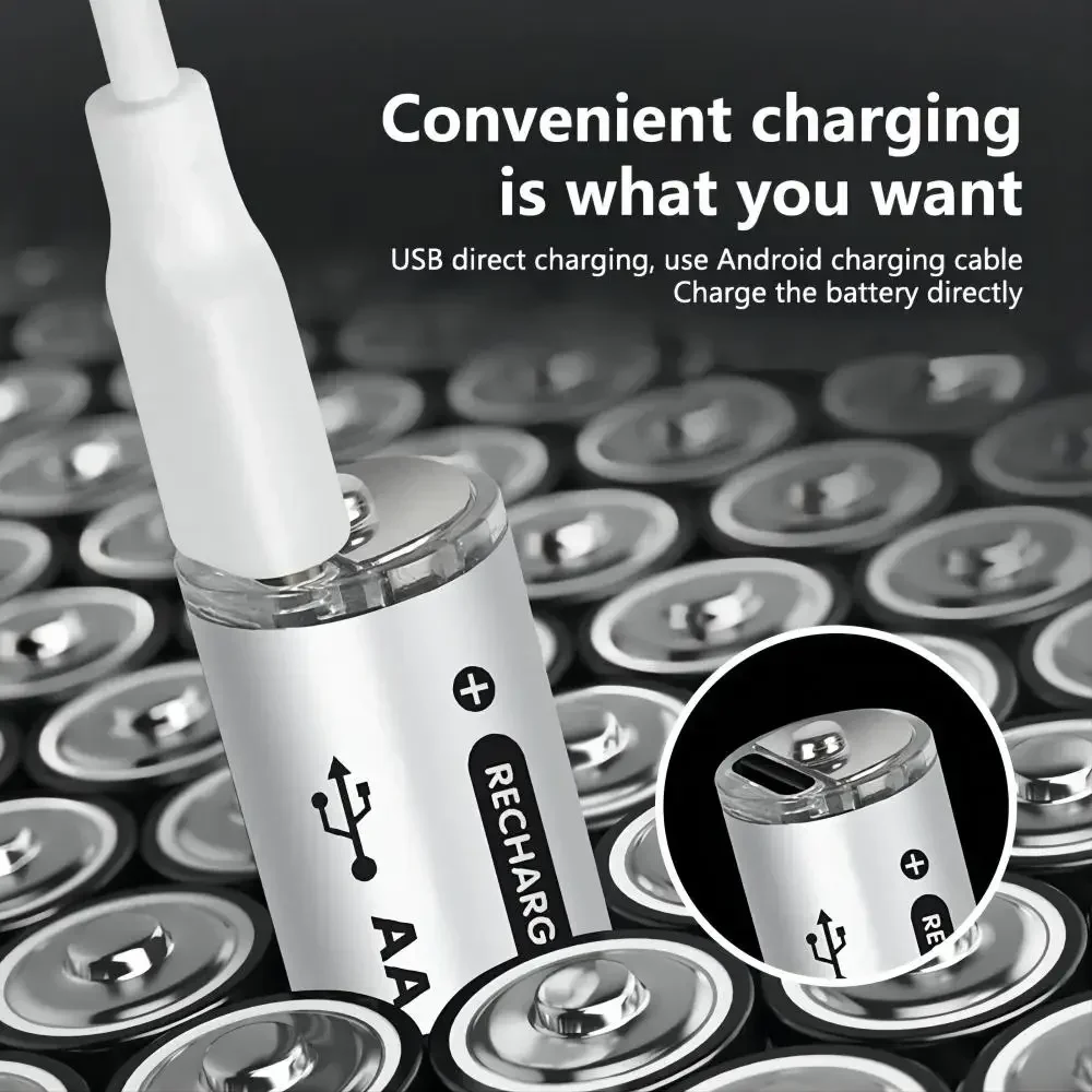 Baterías Litio Recargables AA/AAA 1,5V USB-C – Carga rápida - imagen 4