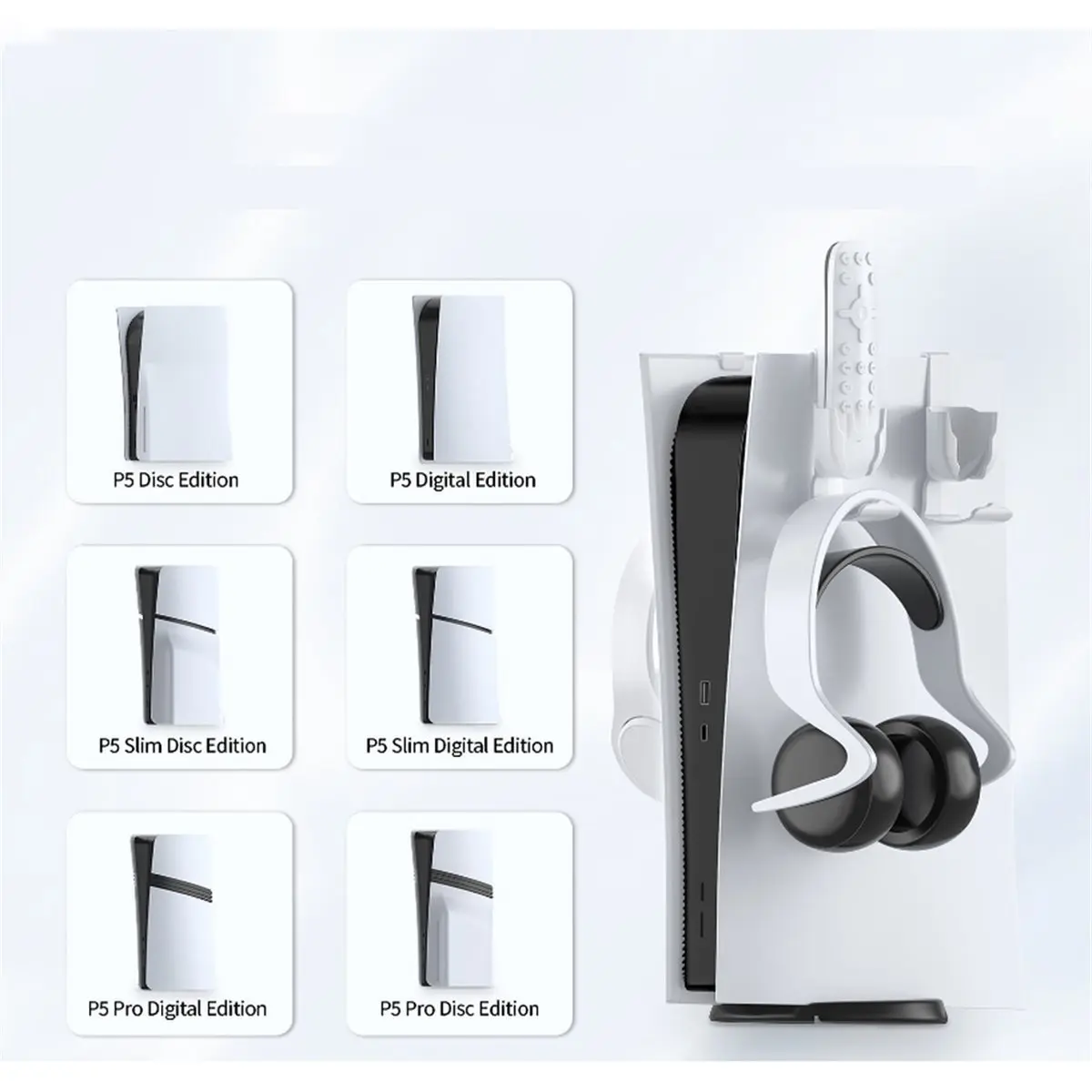 THANKYOU For Accessories Headphone Stand Mount for PS 5 Console Anti-Slip Gaming Headset Hanger Holder Headphone Hook