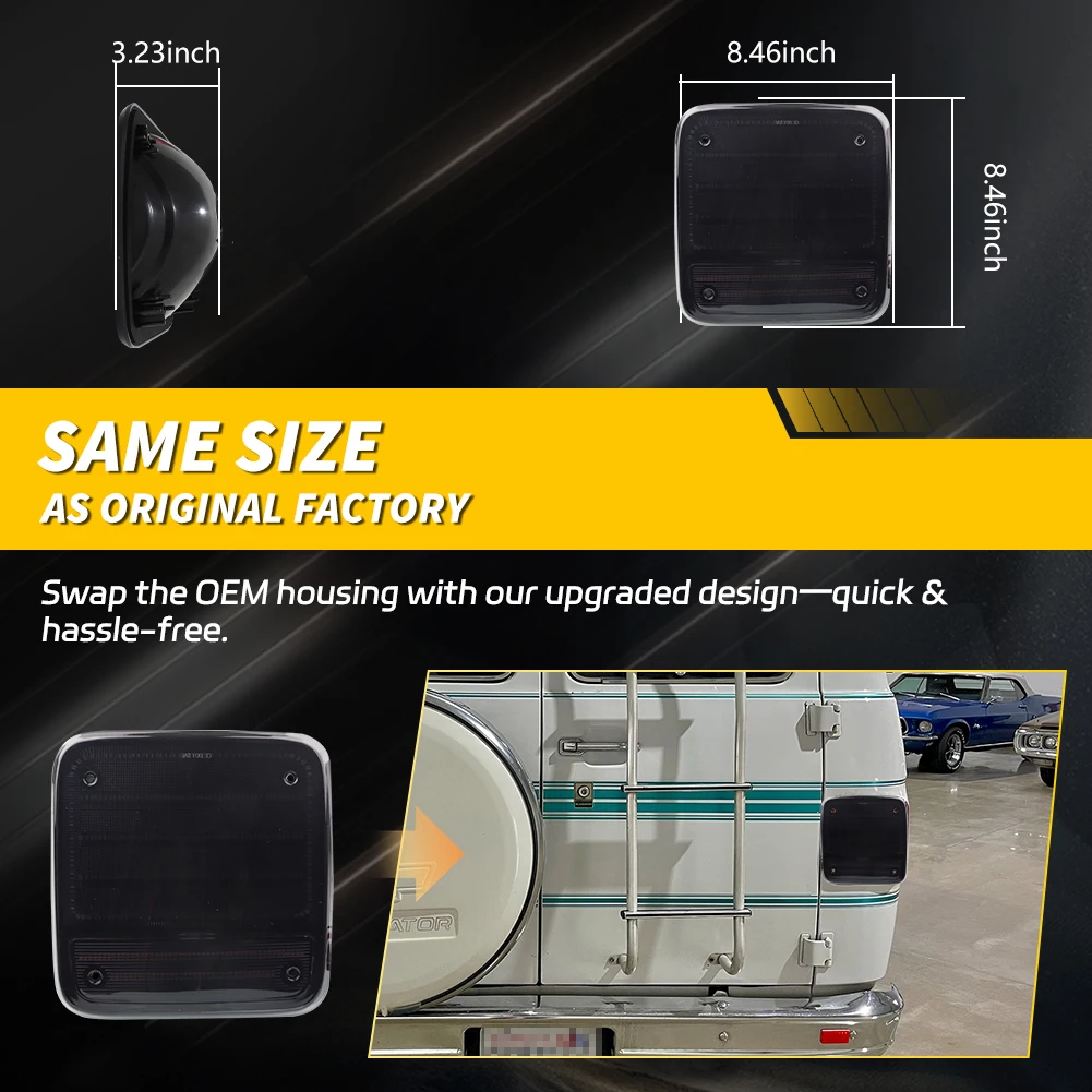 2X الخلفية الذيل ضوء الفرامل ضوء عكس ضوء احتياطية ضوء LED ل 1985-1995 شيفروليه G10 G20 G30 P20 P30 GMC G1500 G2500 G3500