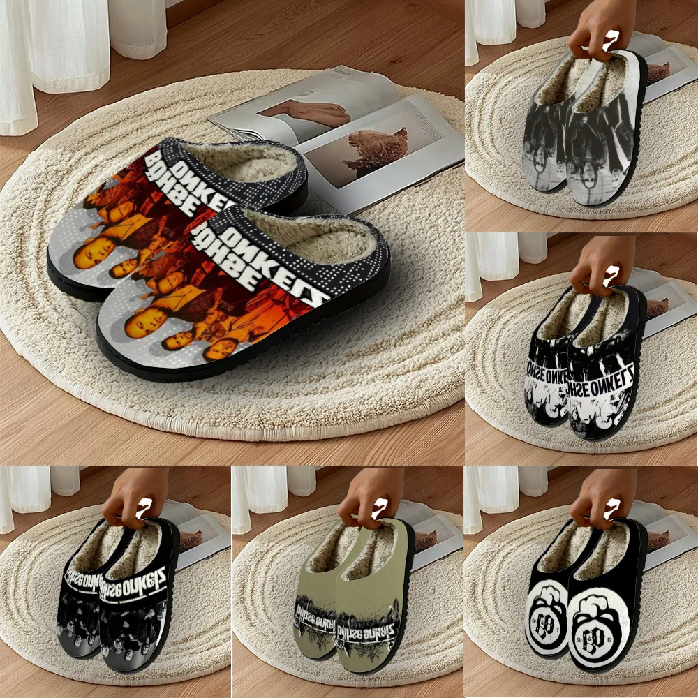 

Fashion Band Bohses Onkelzs Home Cotton Custom Slippers Mens Womens Sandals Camouflage Plush Bedroom Casual Keep Warm Slipper