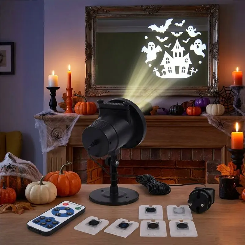 AS94-Halloween Projector Light Outdoor For Yard Garden- Halloween Ghost Projection Lamp Projector Lights Included EU PLUG