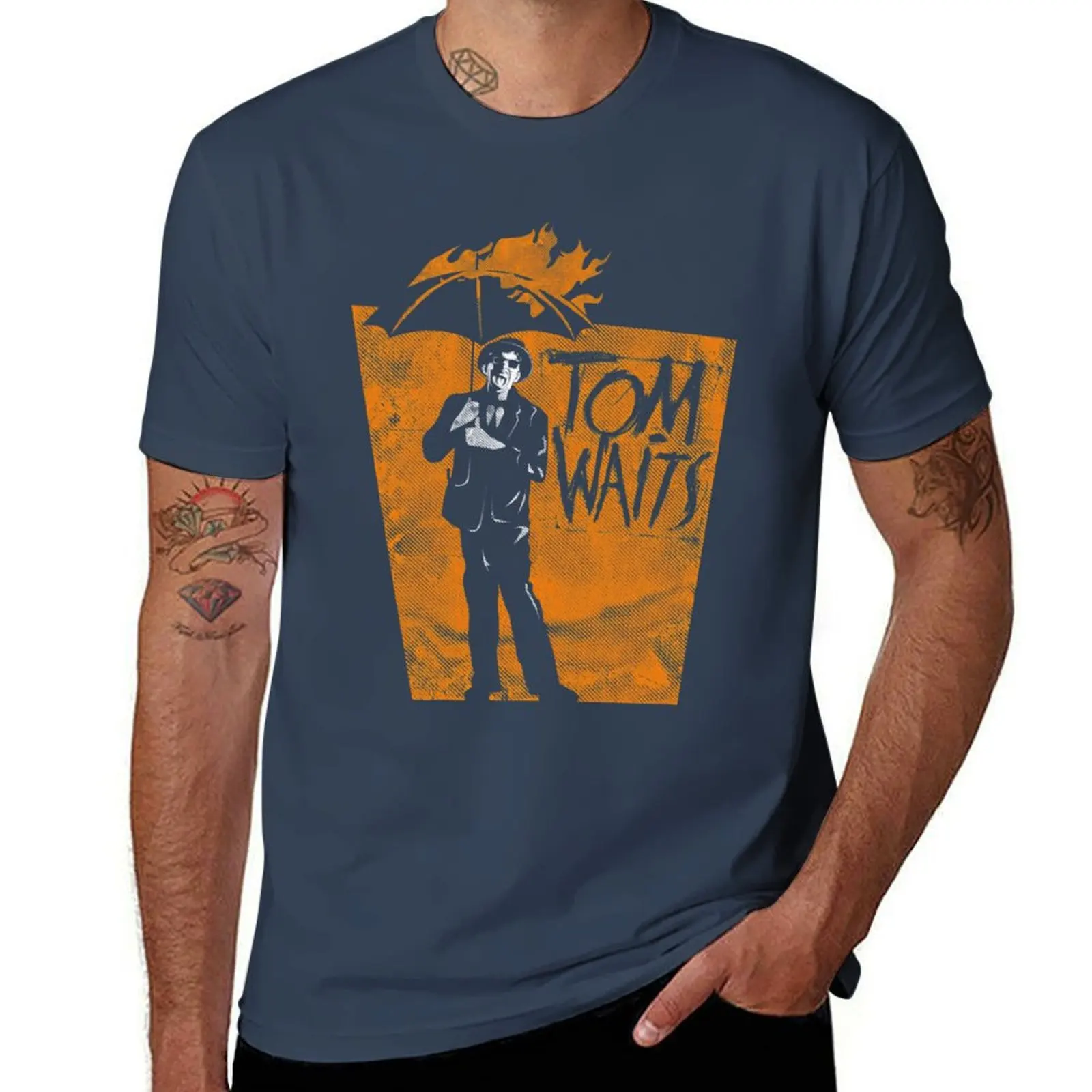 Tom Waits T-Shirt men t shirt cotton 100% anime t shirts oversize t shirts for man cotton soft T-Shirt
